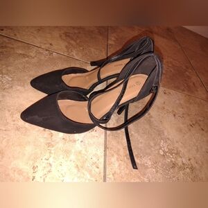 Topman Vintage Black Strappy Topshop Black Women's Heels 9
